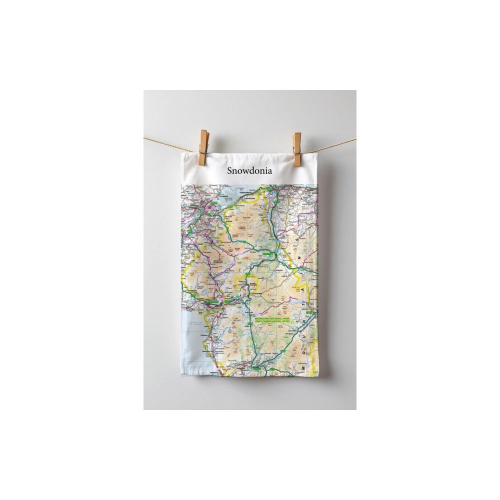 The Sugar Shed OS Map Tea-towel - Snowdonia National Park