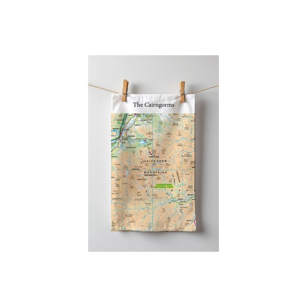 The Sugar Shed OS Map Tea-towel - Cairngorms National Park