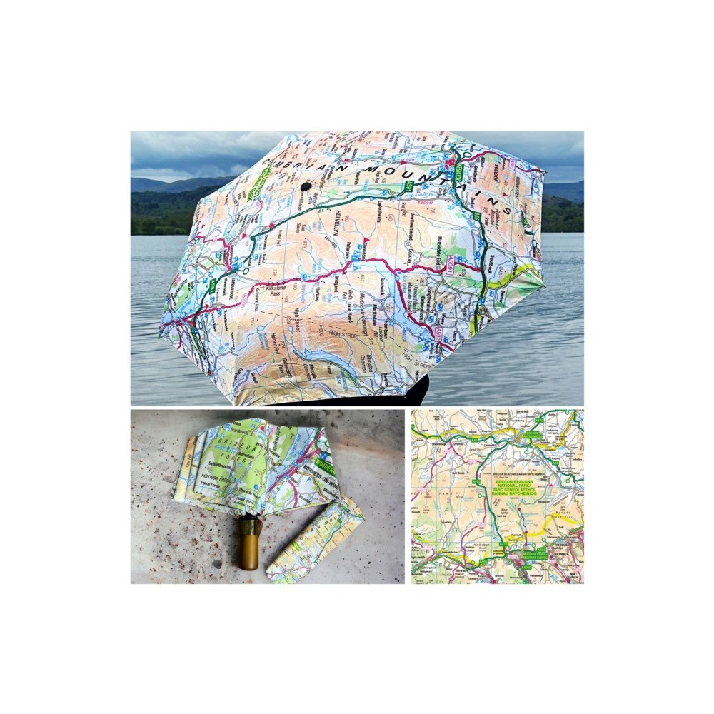 The Sugar Shed OS Map Premium Umbrella - Brecon Beacons National Park
