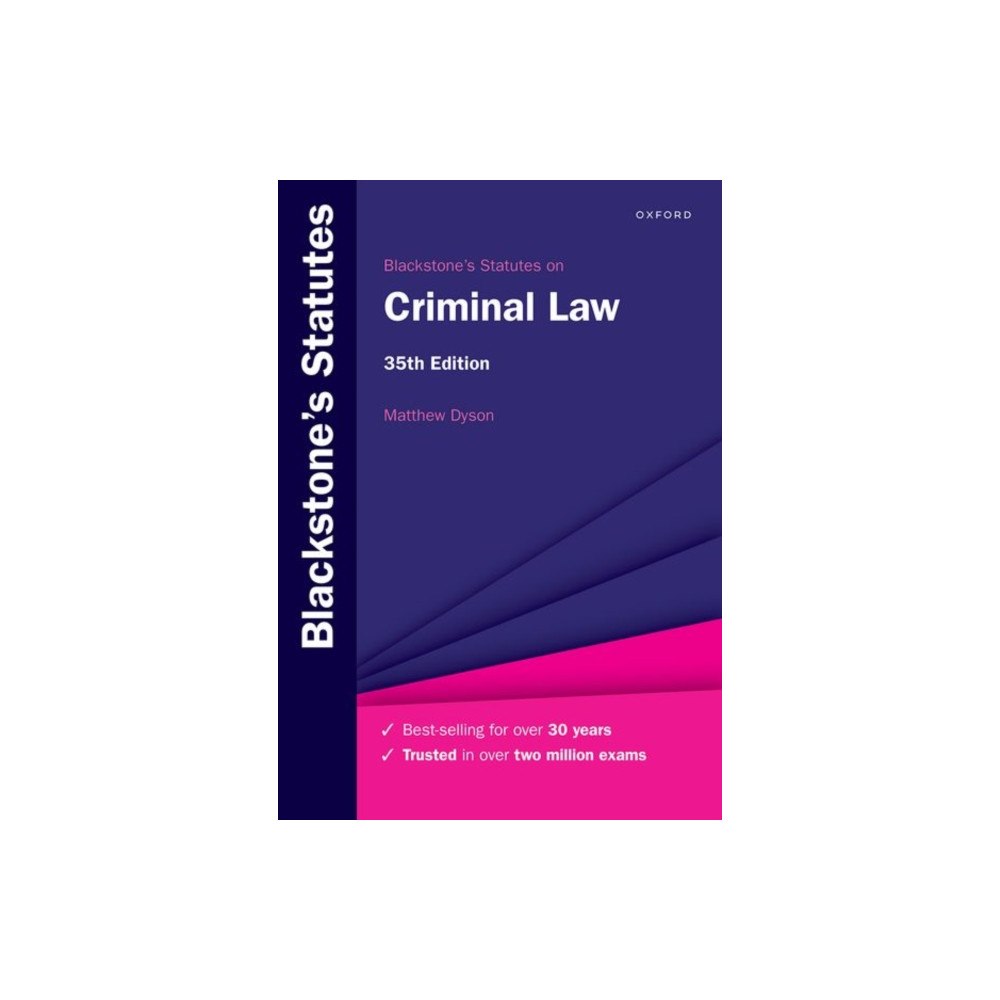 Oxford University Press Blackstone's Statutes on Criminal Law (häftad, eng)