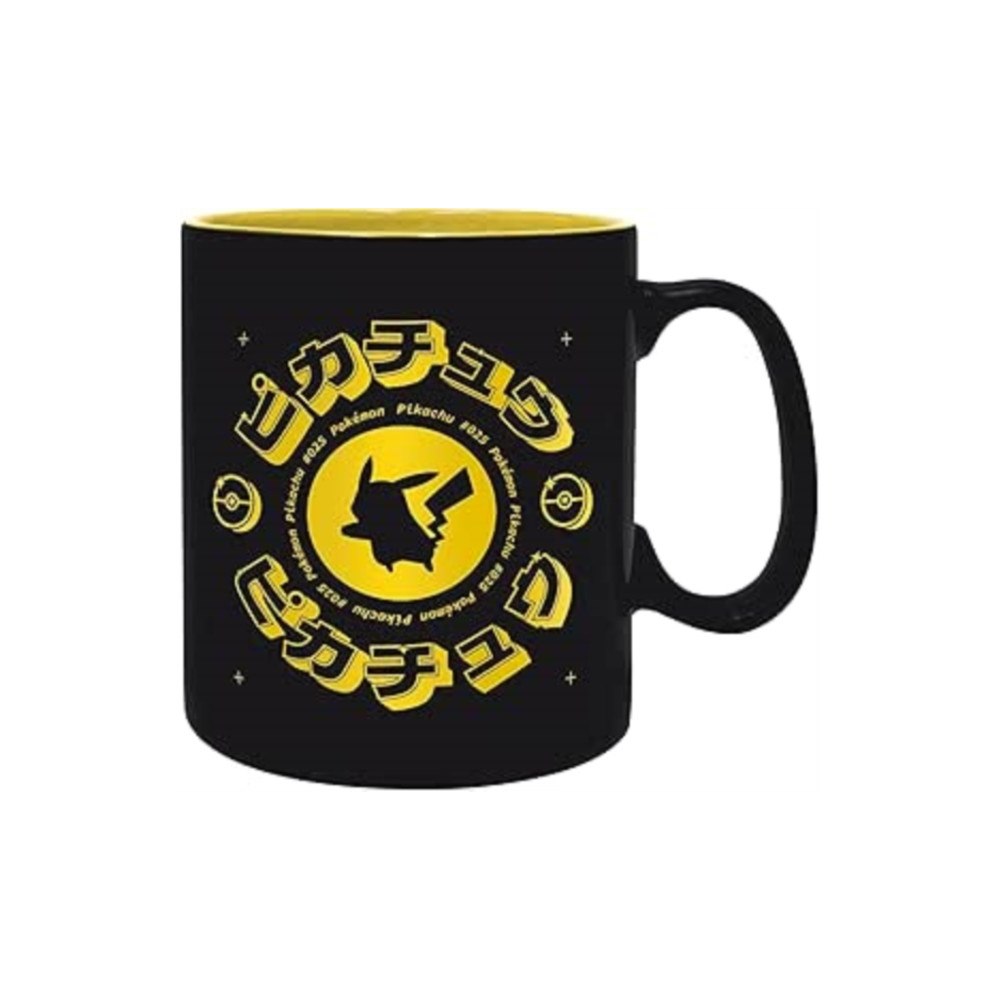 ABYSSE UK POKEMON - Mug - 460 ml - Pikachu Black Icon - cardboard box