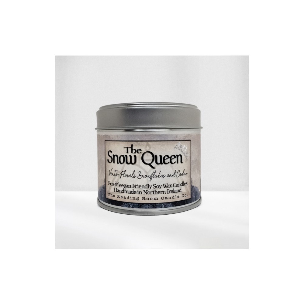 THE CANDLE ROOMS Snow Queen- Scented Soy Candle- Winter Florals, Snowflakes and Cedar