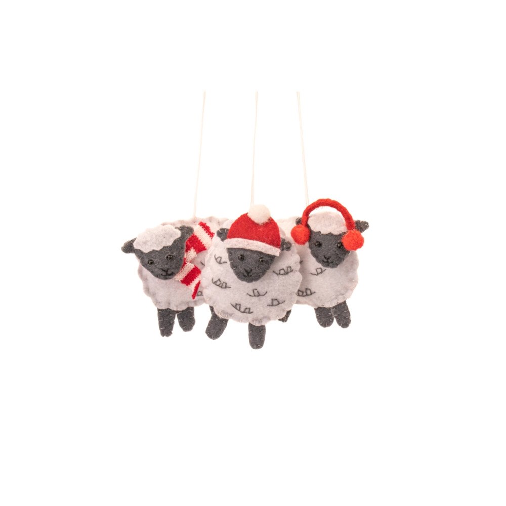 SASS & BELLE Flat Felt Sheep - Set of 3