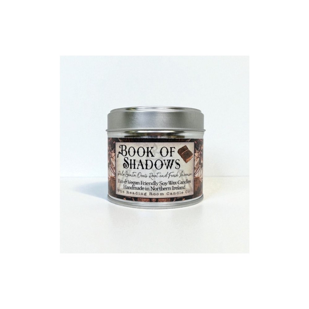THE CANDLE ROOMS Book of Shadows- Scented Soy Candle - Palo Santo, Orris Root and Fresh Incense