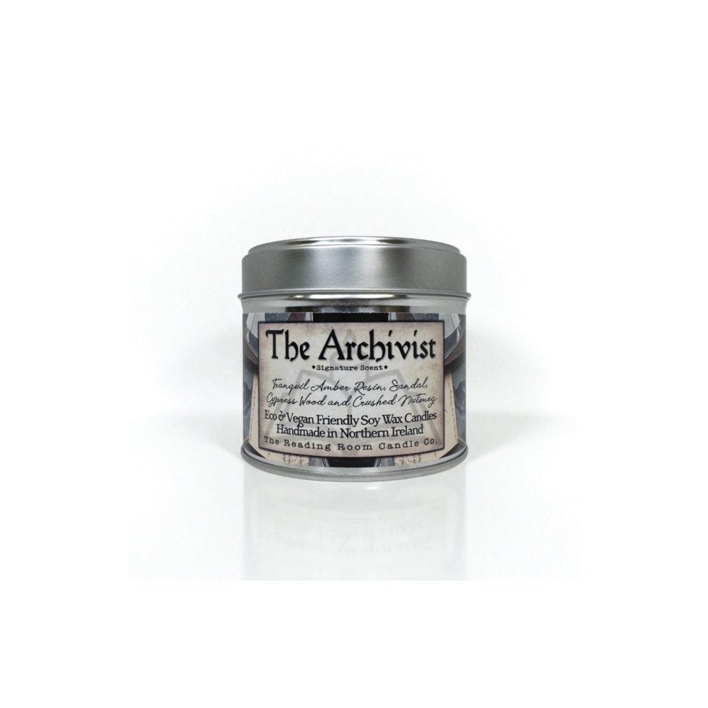 THE CANDLE ROOMS Archivist - Scented Soy Candle - Tranquil Amber Resin, Santal, Cypress Wood and Crushed Nutmeg