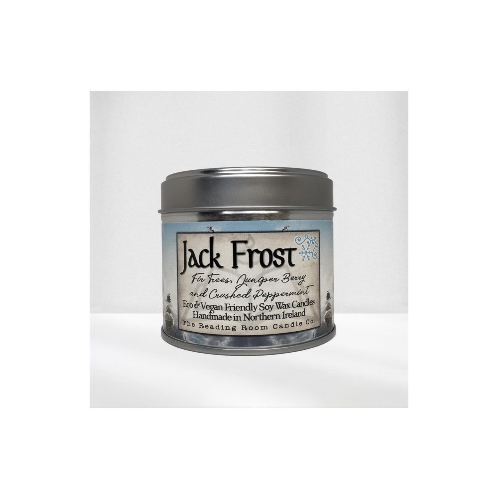 THE CANDLE ROOMS Jack Frost- Scented Soy Candle- Fir Trees, Juniper Berry and Crushed Peppermint