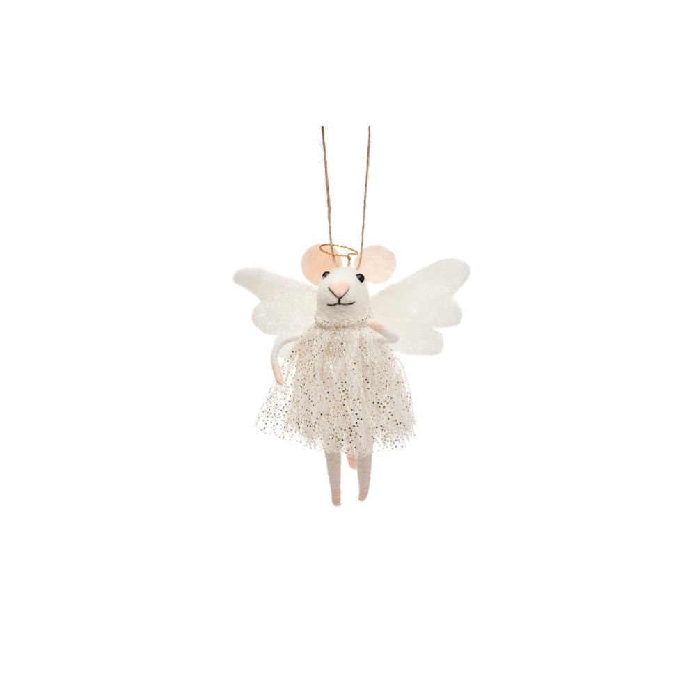 SASS & BELLE Angel Mouse Felt Hanging Decoration