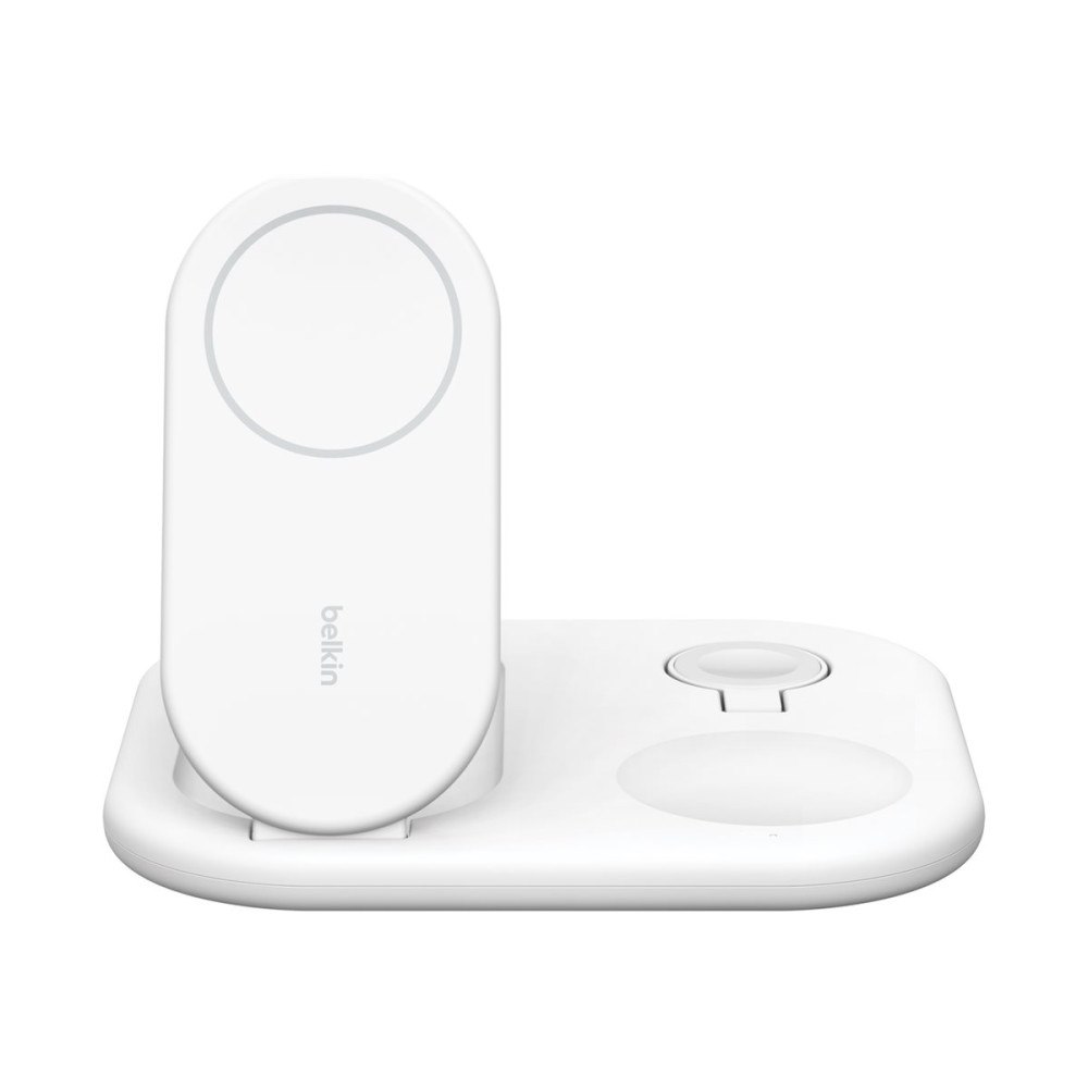 Belkin International Belkin BoostCharge 3-in-1 trådlöst laddställ - magnetisk, hopfällbar, med Qi2 - + växelströmsadapter - 15 Watt