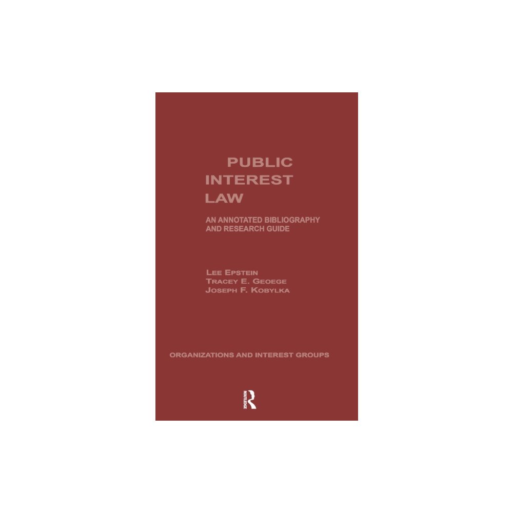 Taylor & francis inc Public Interest Law (inbunden, eng)