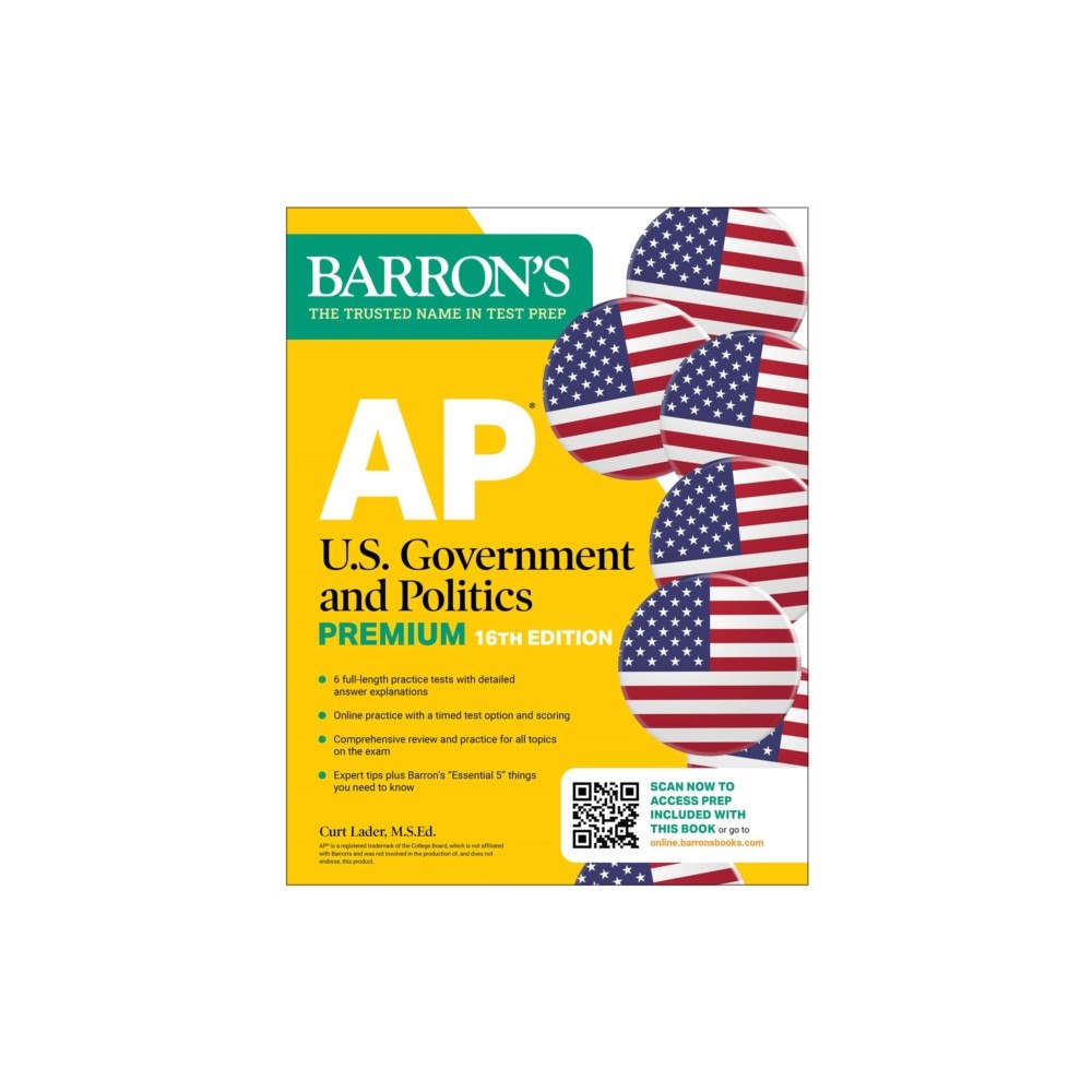 Kaplan Publishing AP U.S. Government and Politics Premium, Sixteenth Edition: Prep Book with 6 Practice Tests + Comprehensive Review + Onl...