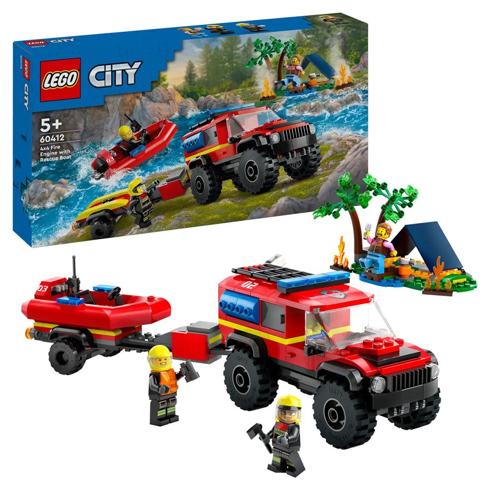 LEGO® LEGO® City 60412 4X4 Fire Truck With Rescue Boat