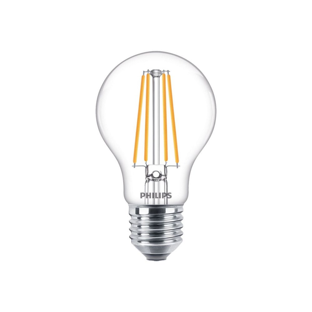 Philips Philips - LED-glödlampa - form: A60 - klar finish - E27 - 8.5 W - varmt vitt ljus - 2700 K