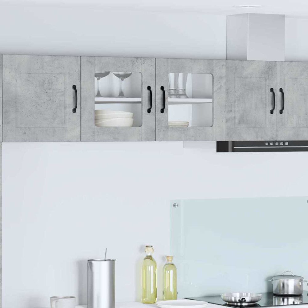 vidaXL Köksskåp med hylla Betonggrå 80 x 31 x 40 cm Konstruerat trä