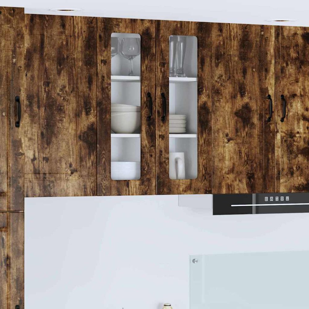 vidaXL Köksskåp med hylla Rökt ek 60 x 31 x 80 cm Konstruerat trä