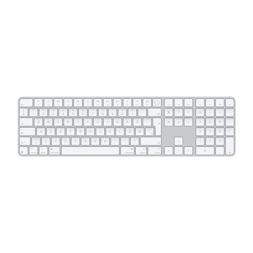 Apple Apple Magic Keyboard with Touch ID and Numeric Keypad - tangentbord - USB-C - QWERTY - dansk - vita tangenter Inmatnings...