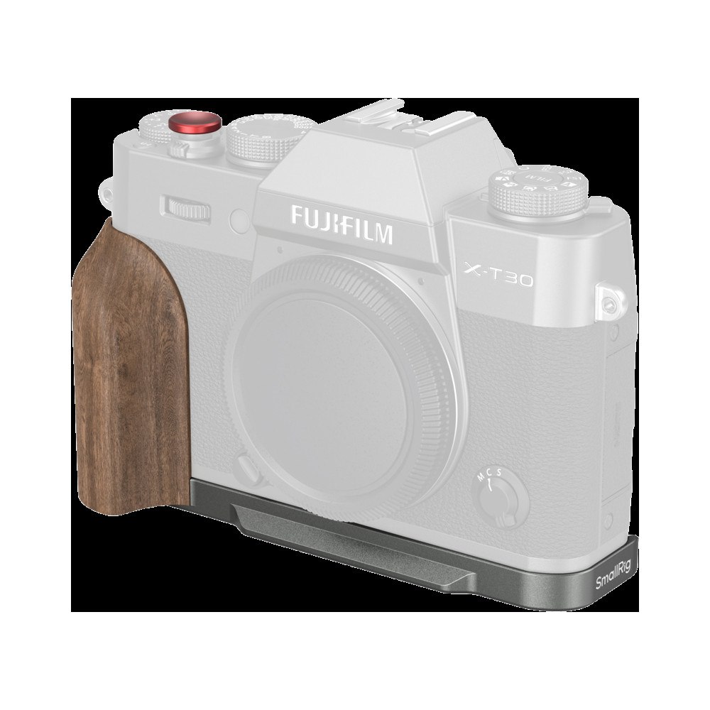 SMALLRIG SmallRig 5668 L-Shaped Mount Plate w Wooden Handle for FUJIFILM X-T30 / T30 II / T30 III Charcoal
