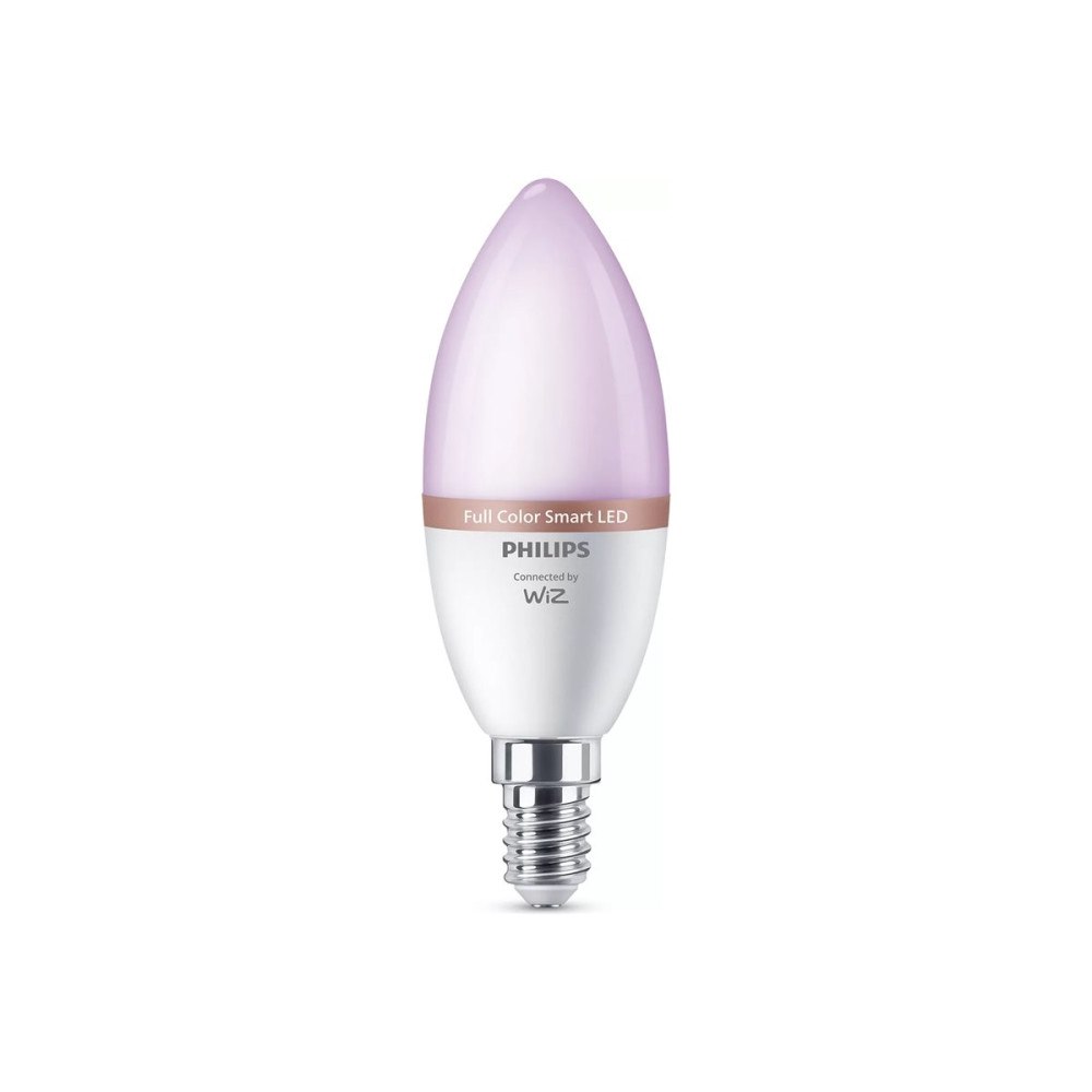 WiZ Philips - LED - form: C37 - glaserad finish - E14 - 4.9 W - cool white/warm white - 2200-6500 K (paket om 3)