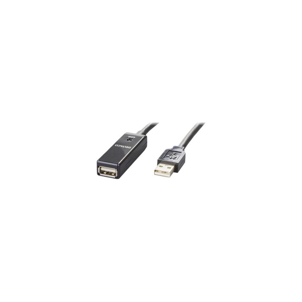 Deltaco DELTACO USB2-EX15M - USB-förlängningskabel - USB till USB - 15 m