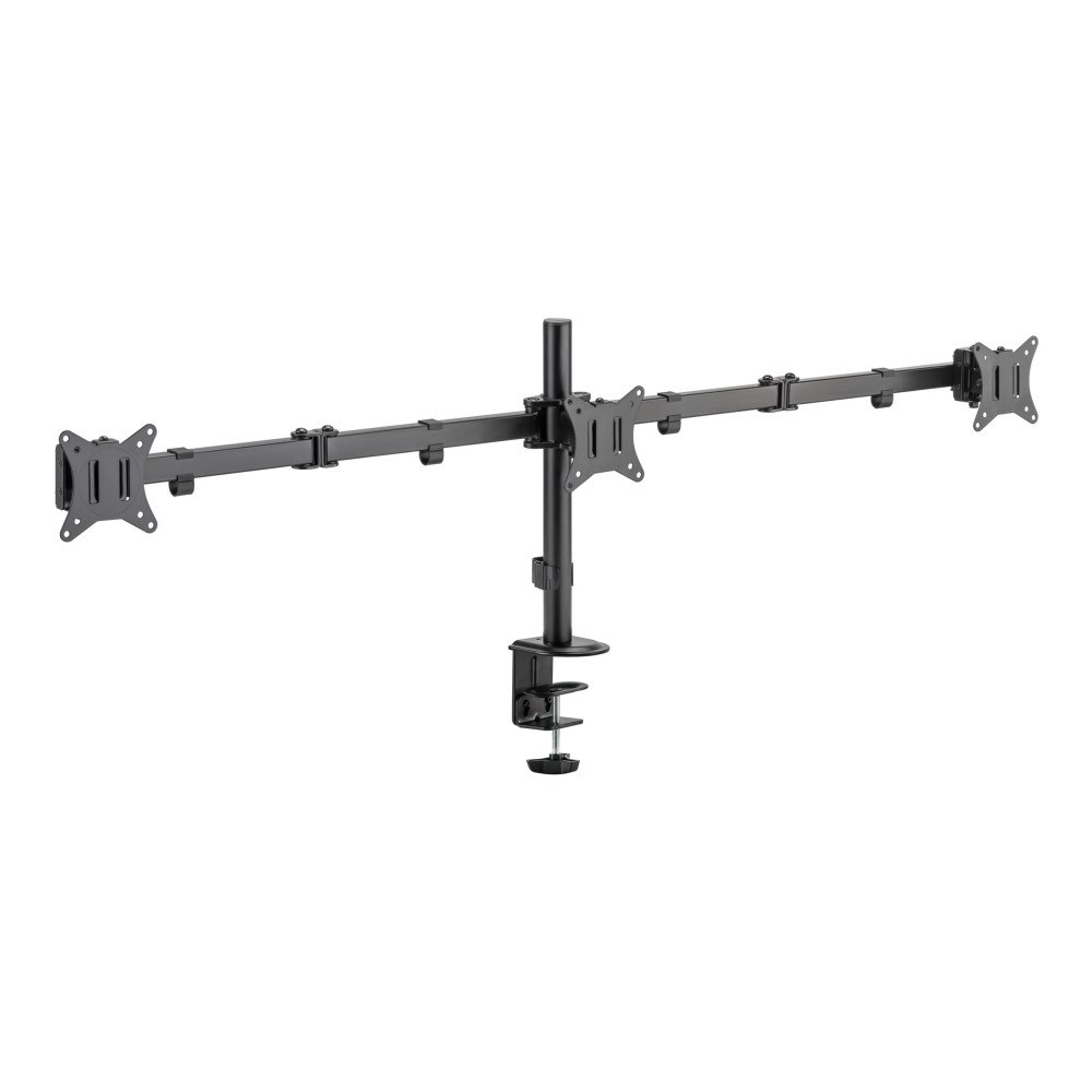 Deltaco DELTACO monteringssats - adjustable arms - för 3 LCD-bildskärmar - rotate, tilt, swivel, up to 7 kg - svart