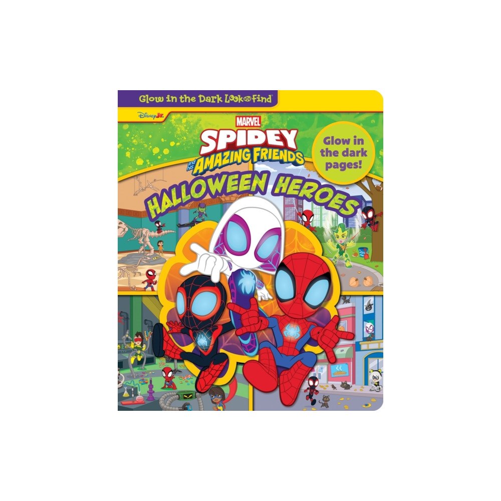 Phoenix International Publications, Incorporated Disney Junior Marvel Spidey and His Amazing Friends: Halloween Heroes Glow in the Dark Look and Find (bok, board book, e...