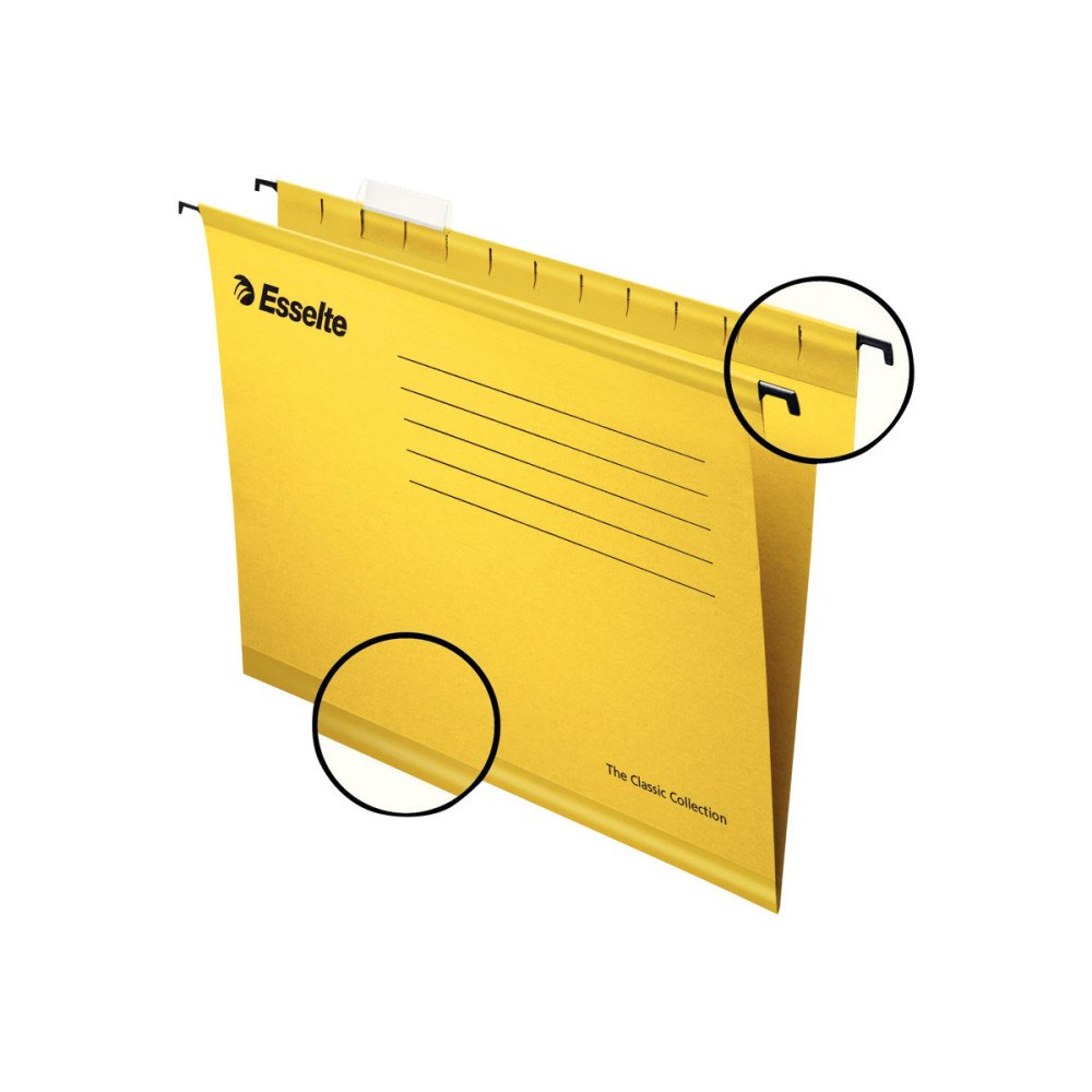 ESSELTE Pendaflex - hängfil - för A4 - kapacitet: 150 ark - gul
