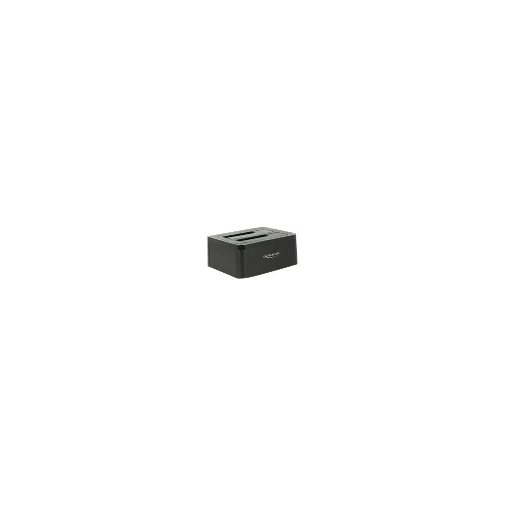 DeLOCK Delock Dual Docking Station SATA HDD > USB 3.0 with Clone Function - kontrollerkort - SATA 6Gb/s - USB 3.0