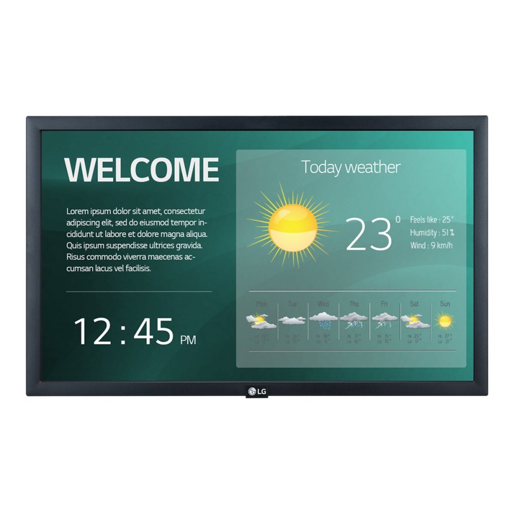 LG LG 22SM3G-B SM3G Series - 22" Klass (21.5" visbar) med integrerat Pro:Idiom LED-bakgrundsbelyst LCD-skärm - Full HD - fö...