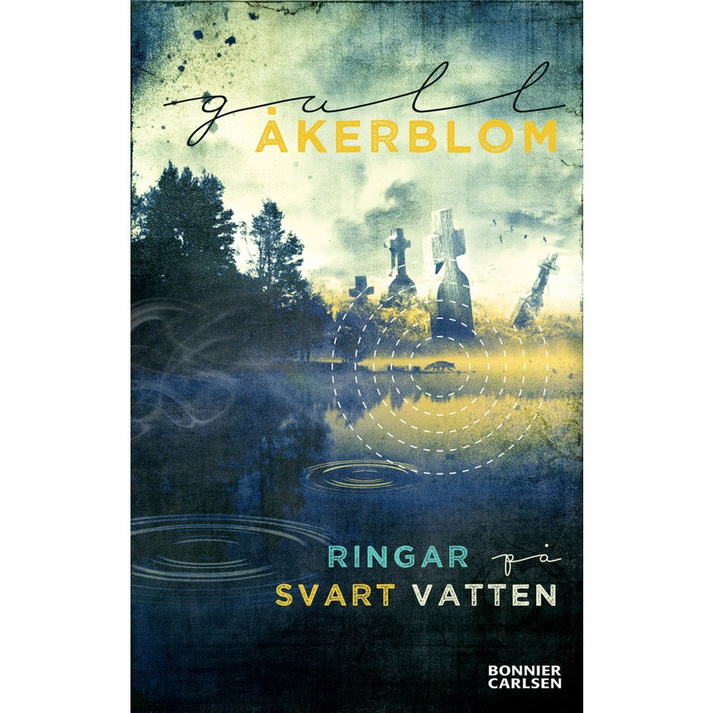 Gull Åkerblom Ringar på svart vatten (bok, kartonnage)