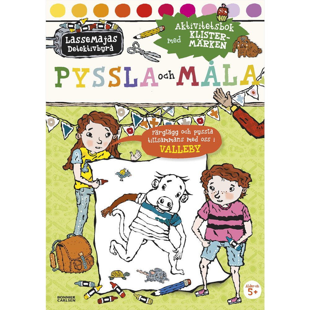 Martin Widmark Pyssla och måla :  aktivitetsbok med klistermärken (häftad)