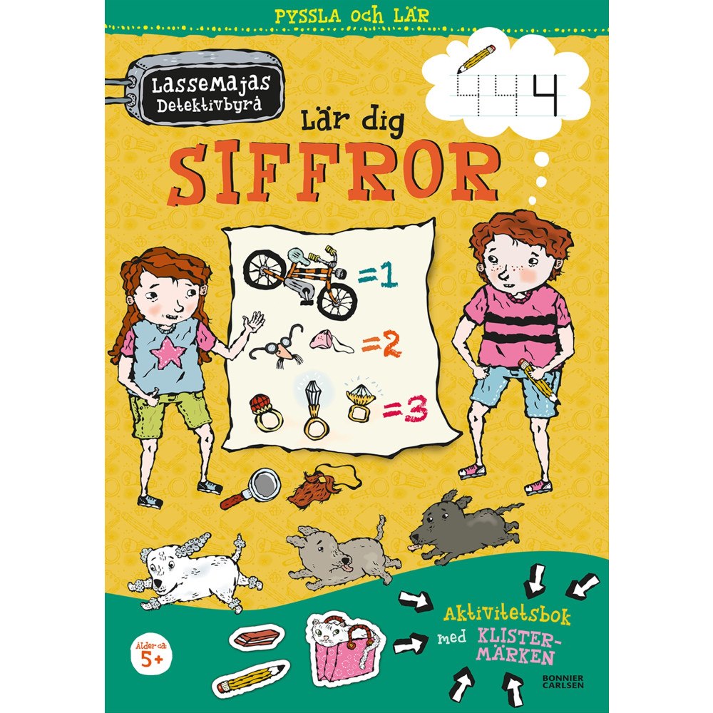 Martin Widmark LasseMajas detektivbyrå lär dig siffror (häftad)