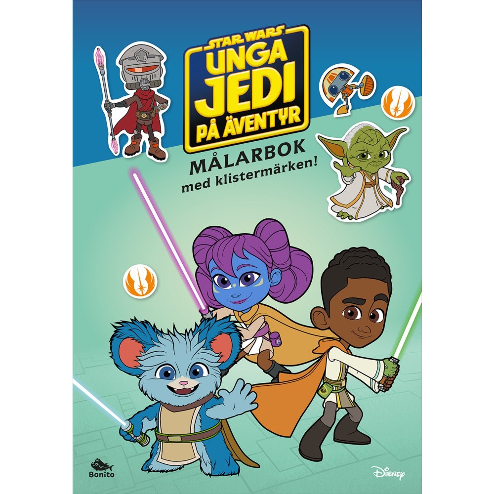 Bonito Unga Jedi på äventyr – målarbok med klistermärken (häftad)