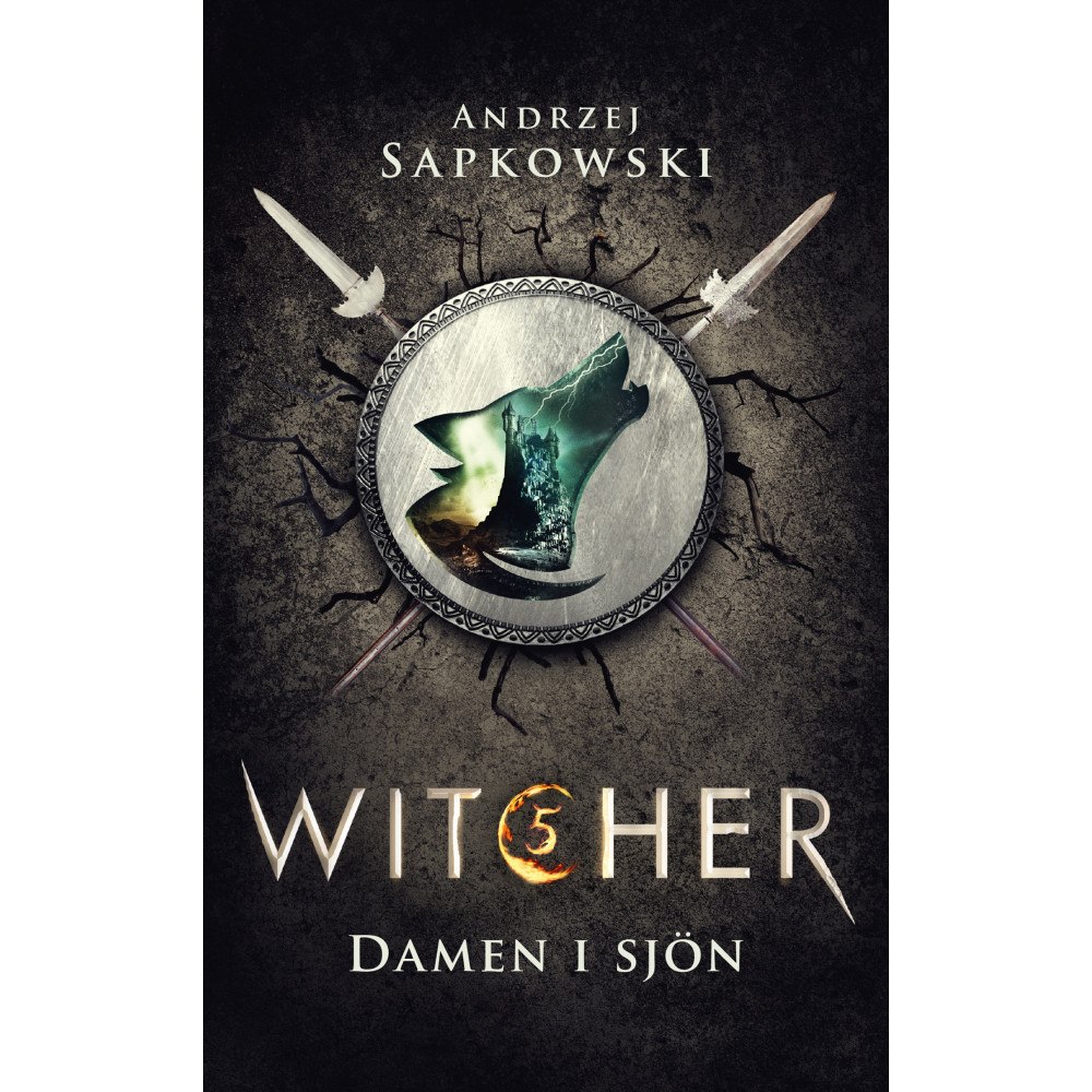 Andrzej Sapkowski Damen i sjön (bok, danskt band)