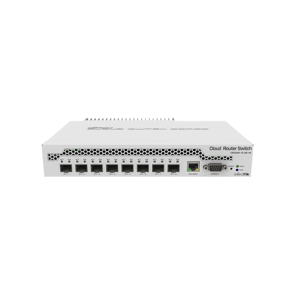 MikroTik MikroTik Cloud Router Switch CRS309-1G-8S+IN - switch - 8 portar - Administrerad - rackmonterbar