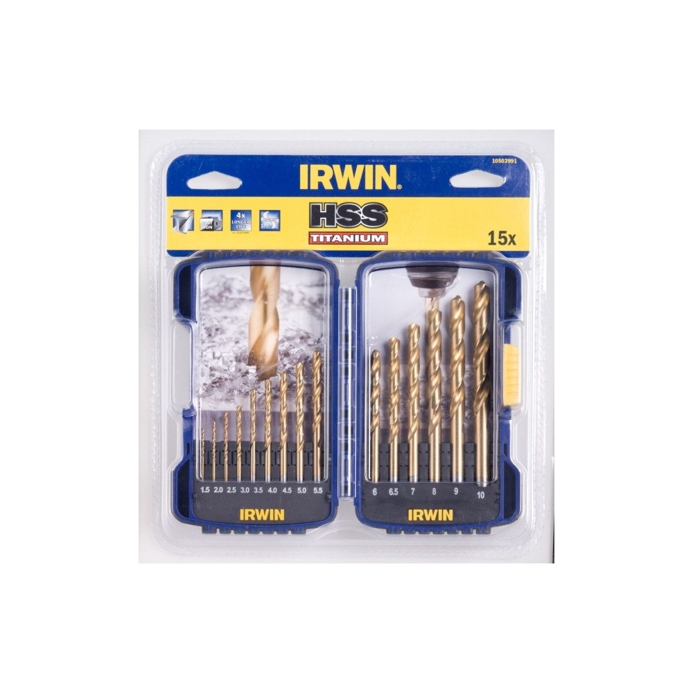 IRWIN IRWIN HSS metallborrsats DIN 33819 bitar från 1,0 till 10,0...