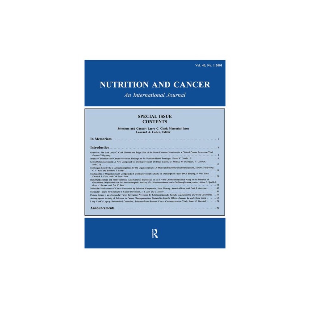 Taylor & francis inc Selenium and Cancer (häftad, eng)