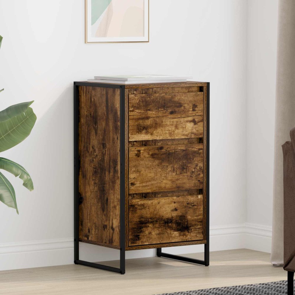 vidaXL Sideboard med låda Rökek 42 x 36 x 75.5 cm Konstruerat trä