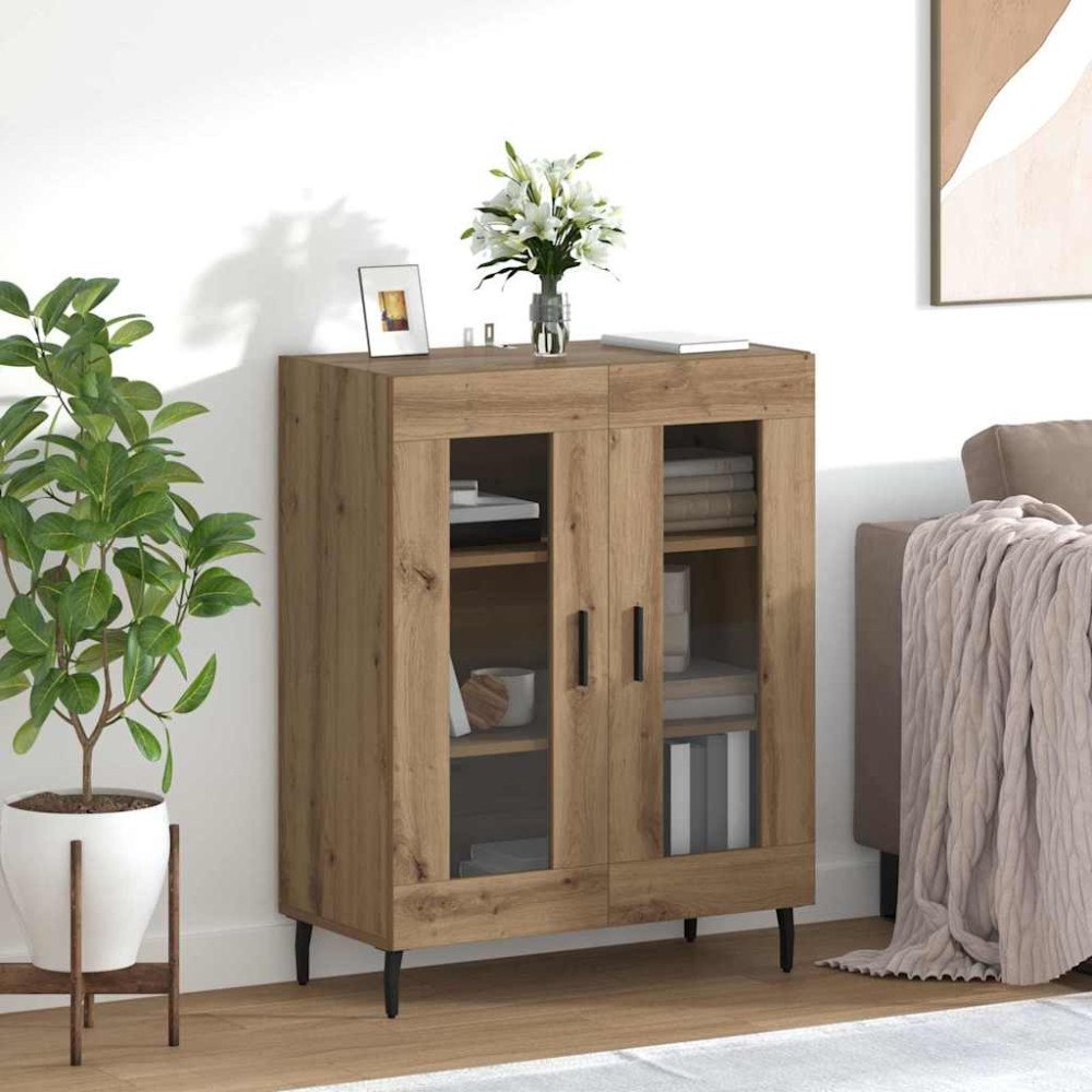vidaXL Sideboard Artisan Ek 69,5 x 34 x 90 cm Konstruerat trä