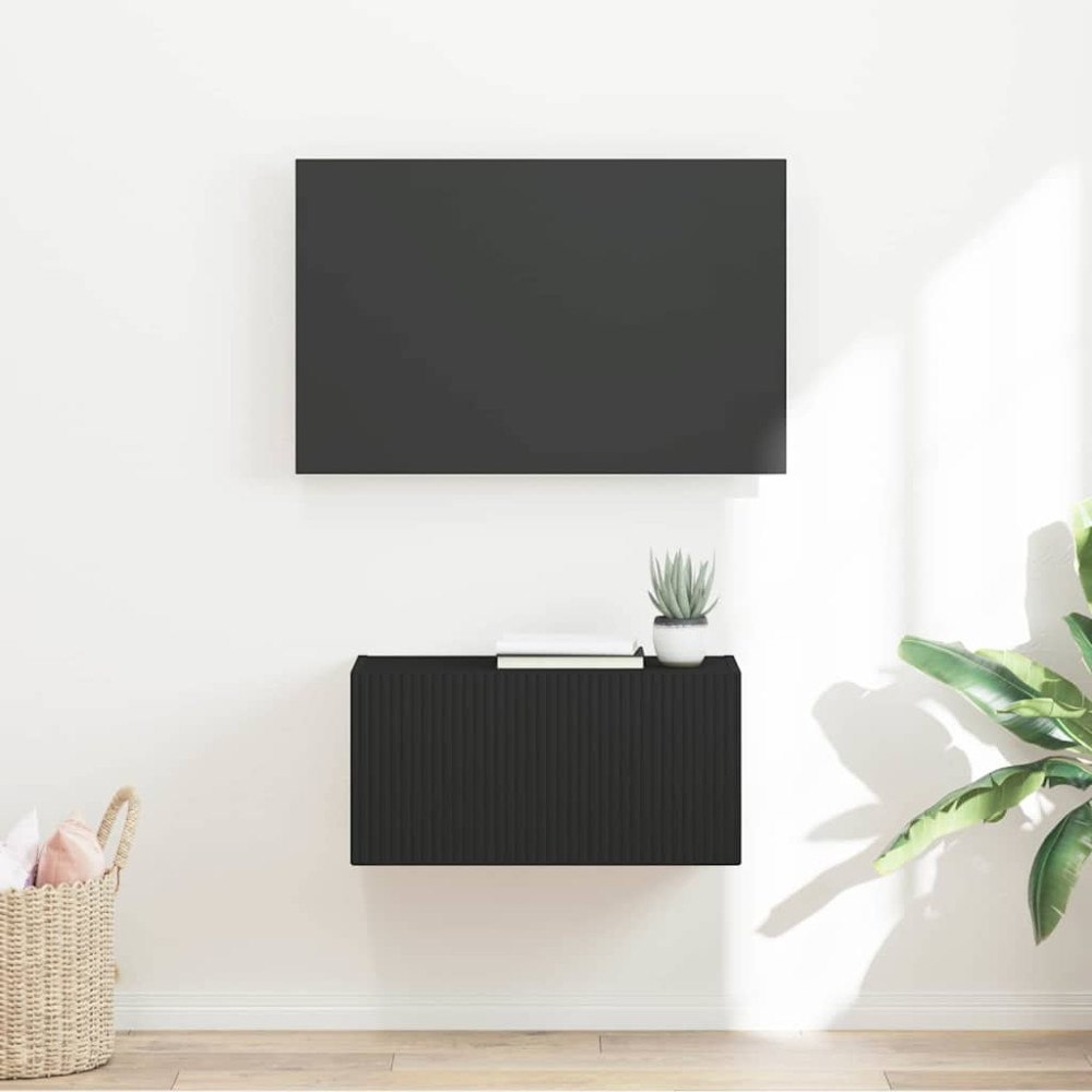 vidaXL TV Vägghylla Svart 60 x 31 x 29.5 cm Konstruerat trä