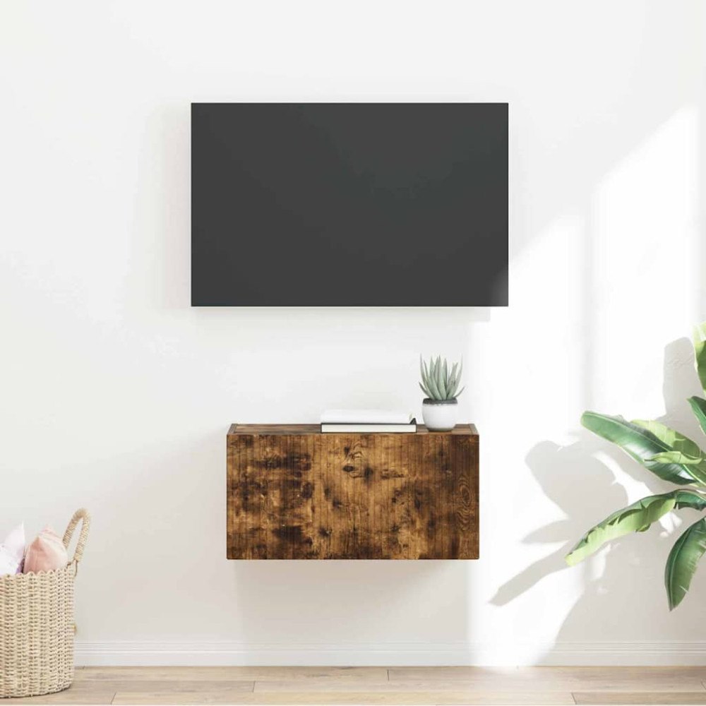 vidaXL TV Vägghylla Rökt ek 60 x 31 x 29.5 cm Konstruerat trä