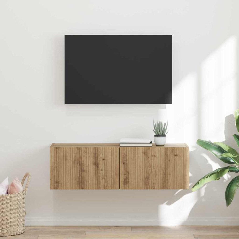 vidaXL TV Vägghylla Artisan Ek 60 x 31 x 29.5 cm Konstruerat trä