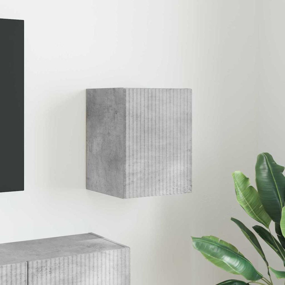 vidaXL TV Vägghylla Betong 30 x 31 x 40 cm Konstruerat trä