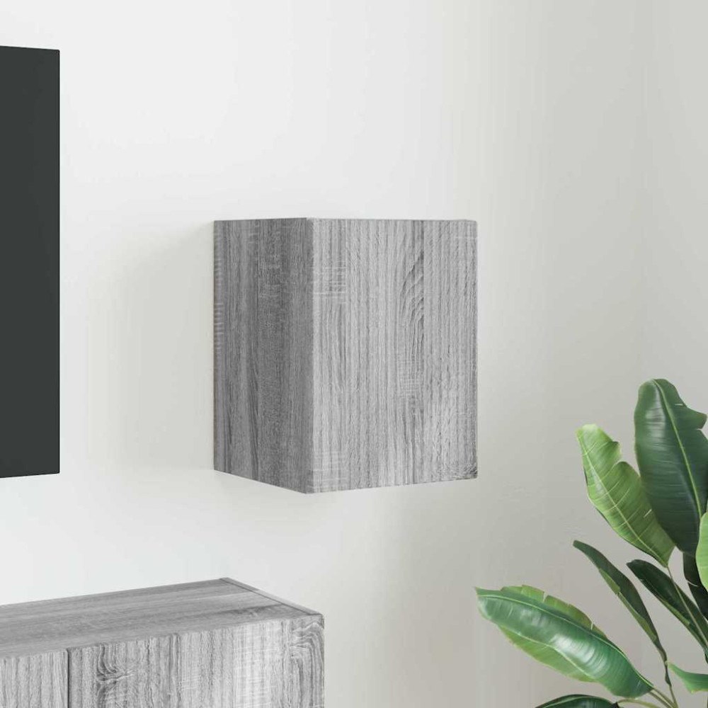 vidaXL TV Vägghylla Grå Sonoma 30 x 31 x 40 cm Konstruerat trä