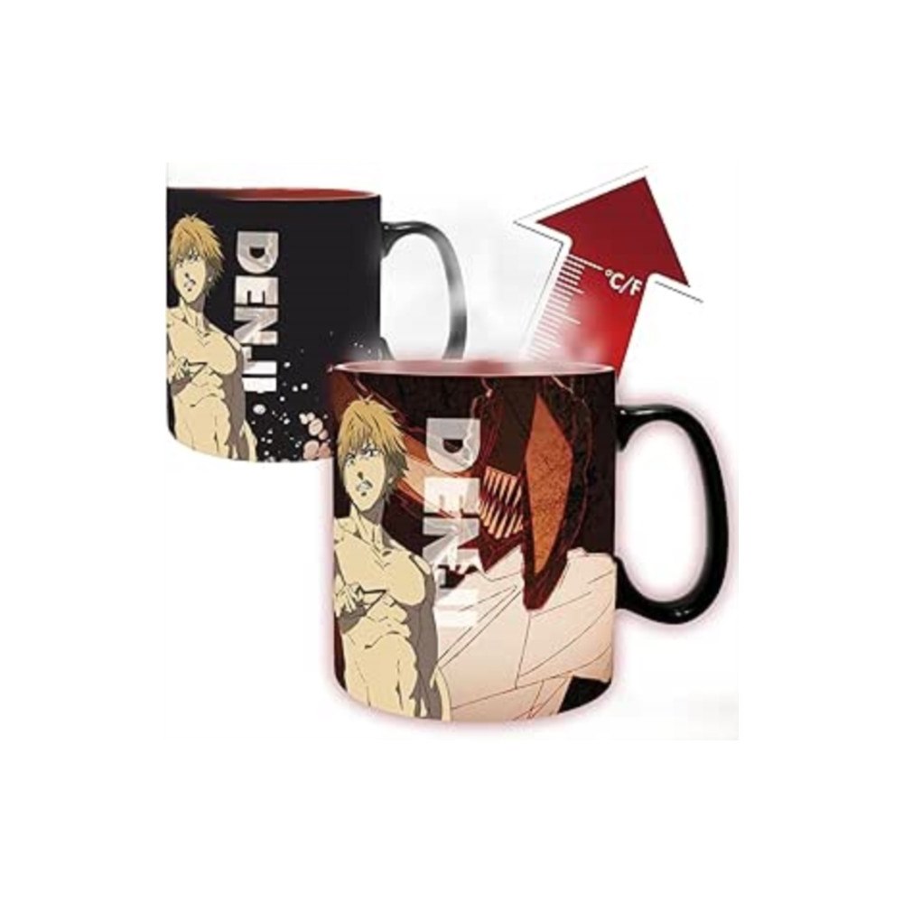 ABYSSE UK CHAINSAW MAN - Mug Heat Change- 460ml- Denji & Aki - cardboard