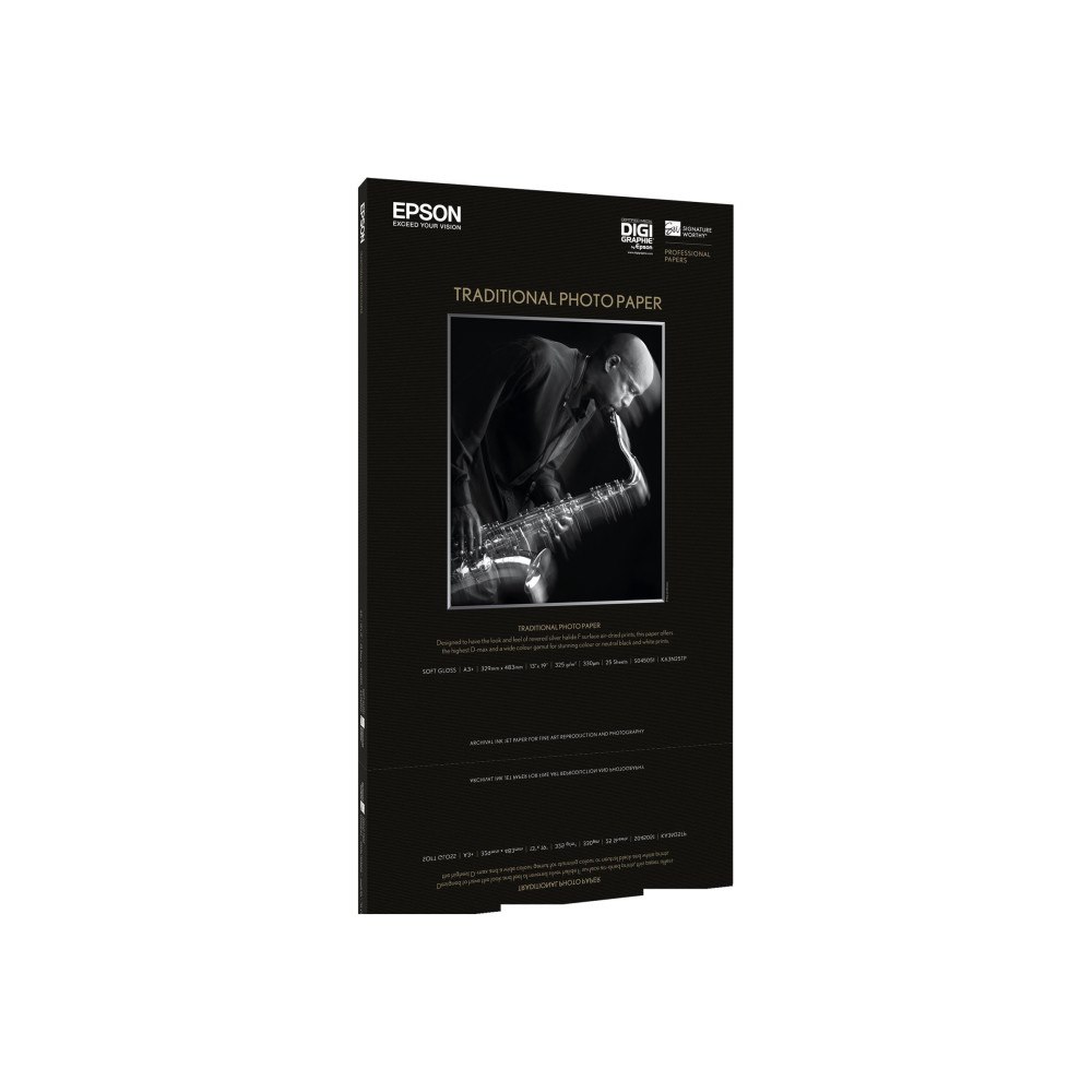 EPSON Epson Traditional Photo Paper - fotopapper - 25 ark - A2 - 330 g/m²