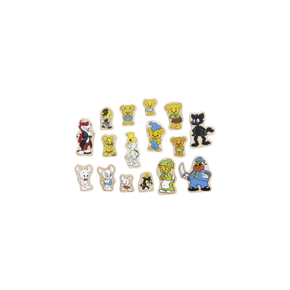 No Brand Bamse och vänner Träfigurer 16 delar