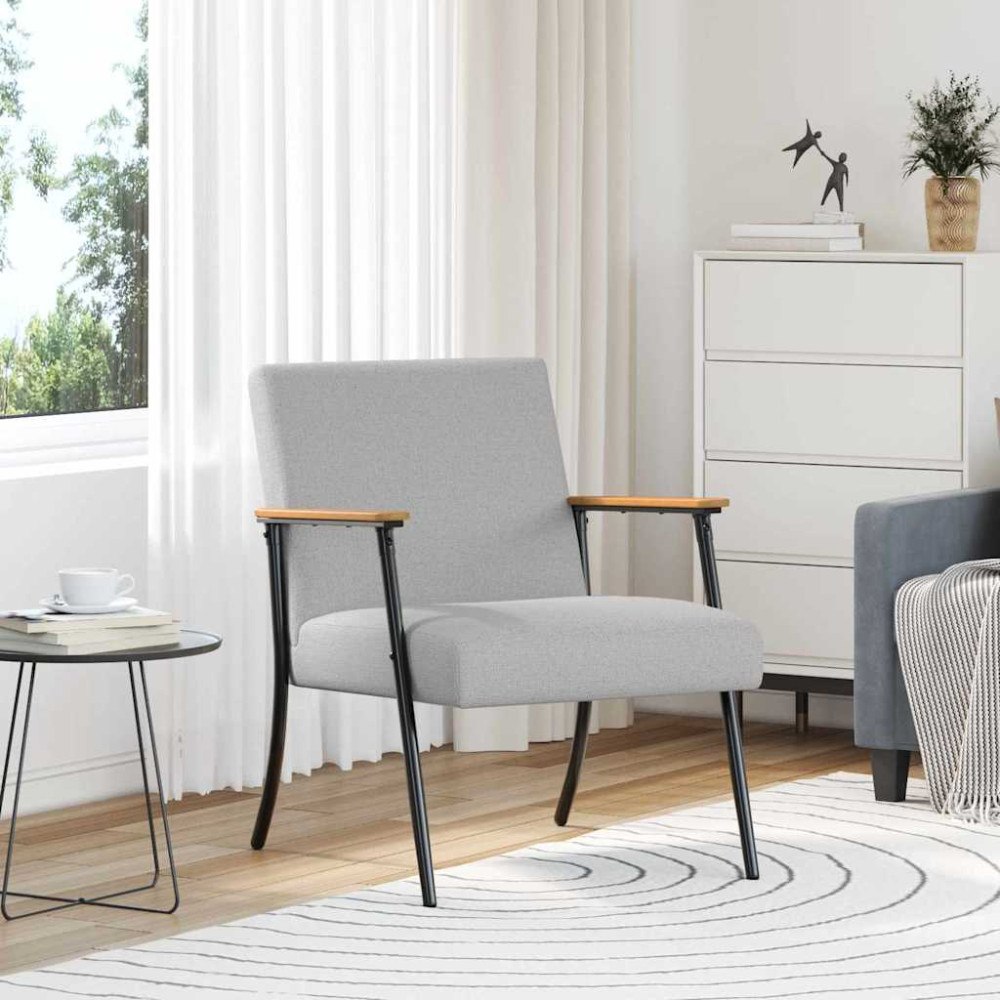 vidaXL fåtölj Moln Grå 59 x 75 x 78 cm tyg