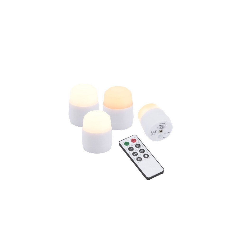 Security System Securit® 4 st. extra AMSTERDAM LED-värmeljus, exkl. laddning...