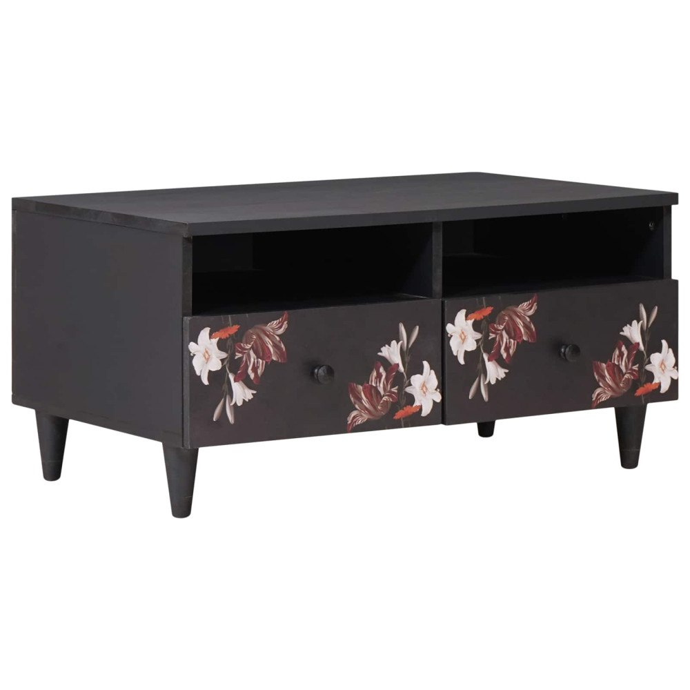 vidaXL Kaffeebord Flerfärgsdesign 80 x 54 x 40 cm Massivt mangoträ