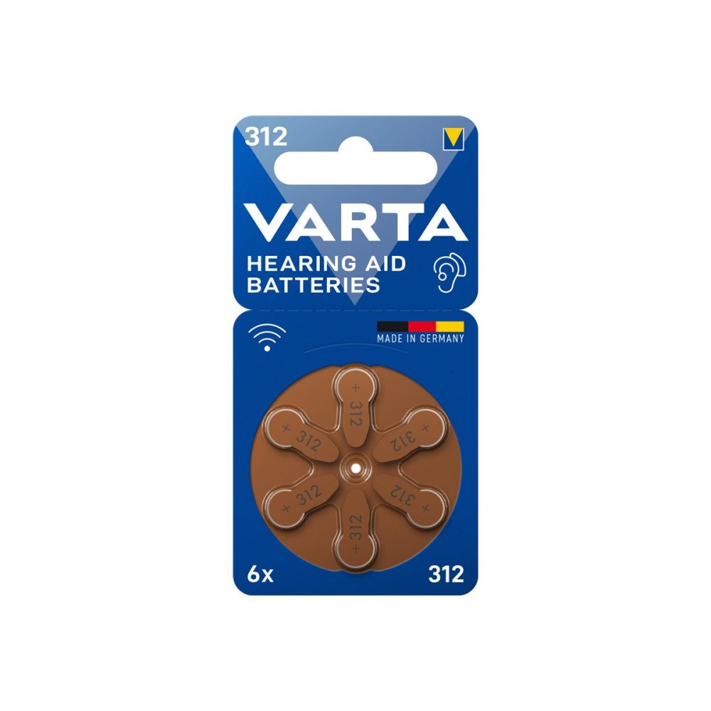 Varta Varta batteri - hörapparat - 6 x PR41 / 312 - primär zinkluft