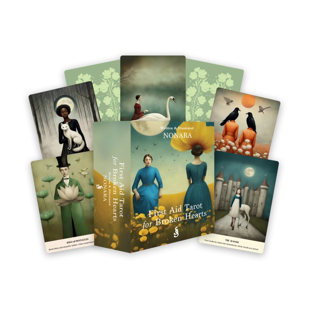 Sacred Scribe Publishing First Aid Tarot for Broken Hearts: Compassionate Insight for Solace and Guidance through Healing (78 Full-Color Cards an...